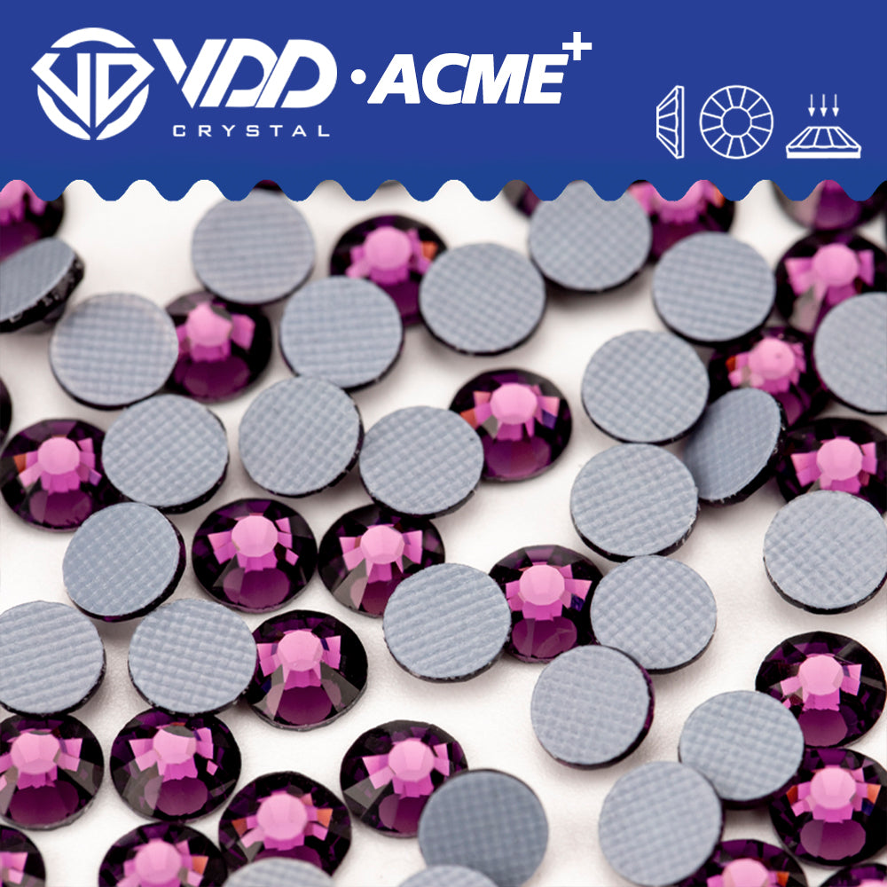 VDD 033 Amethyst  ACME+ Hot-Fix Rhinestones High Quality AAAAA Glass Crystal Flatback Strass Stones ACME-033
