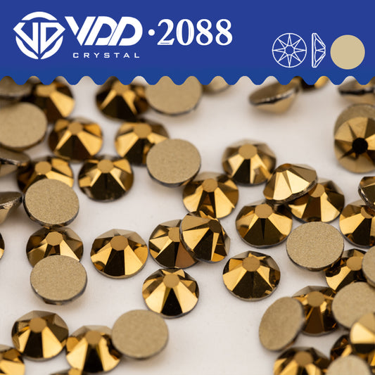 VDD 067 Aurum 2088 Non-hotfix Rhinestones High Quality AAAAA 8 Big 8 Small Glass Crystal Flatback Strass Stones BD888-067