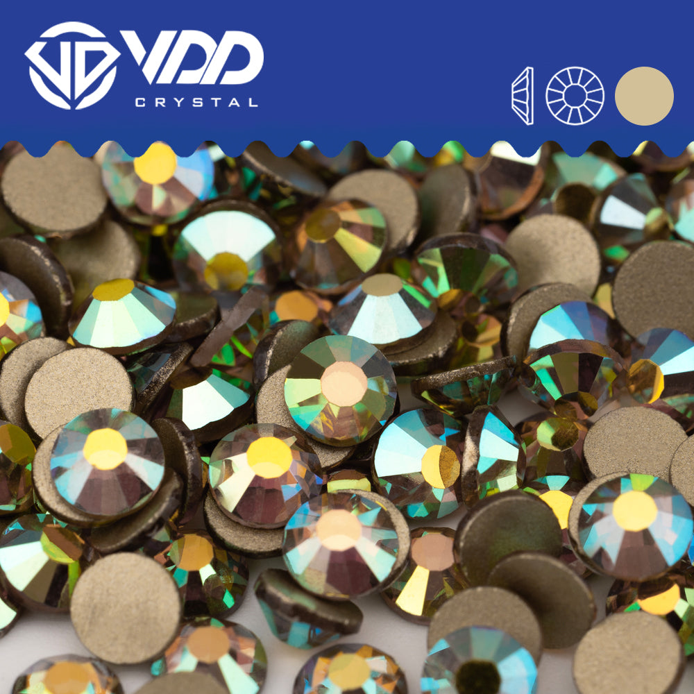 VDD 124 Summer Gold-Back Rhinestones High Quality Glass Crystal Flatback Strass Stones JD999-124