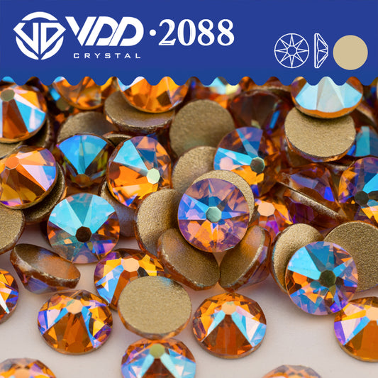 VDD 094 Light Peach AB 2088 Non-hotfix Rhinestones High Quality AAAAA 8 Big 8 Small Glass Crystal Flatback Strass Stones BD888-094