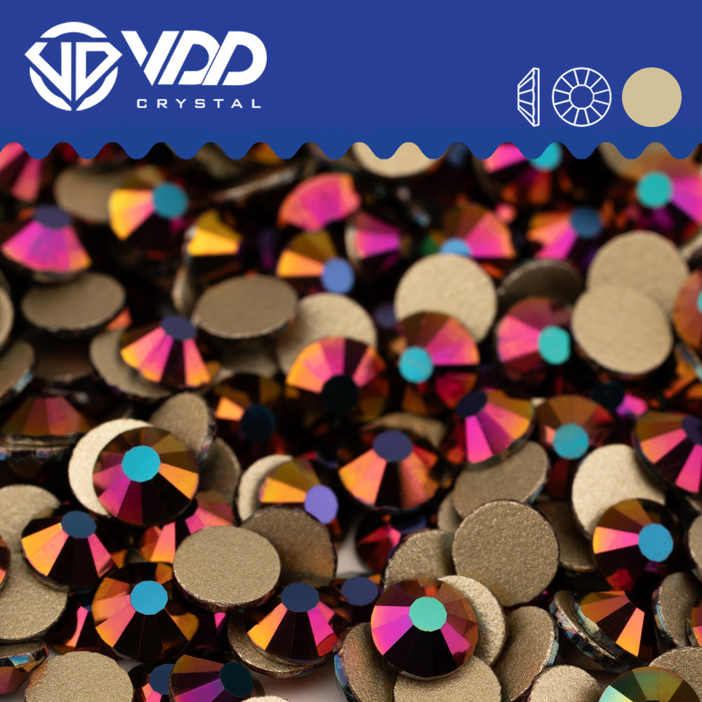 VDD 070 Magic Rose Gold-Back Rhinestones High Quality Glass Crystal Flatback Strass Stones JD999-070