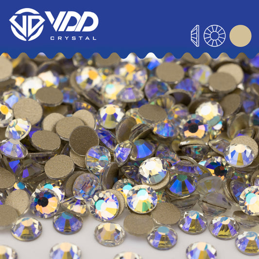 VDD  061 Moon Shadow Gold-Back Rhinestones High Quality Glass Crystal Flatback Strass Stones JD999-061