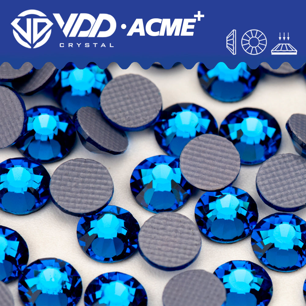 VDD 029 Capri Blue ACME+ Hot-Fix Rhinestones High Quality AAAAA Glass Crystal Flatback Strass Stones ACME-029