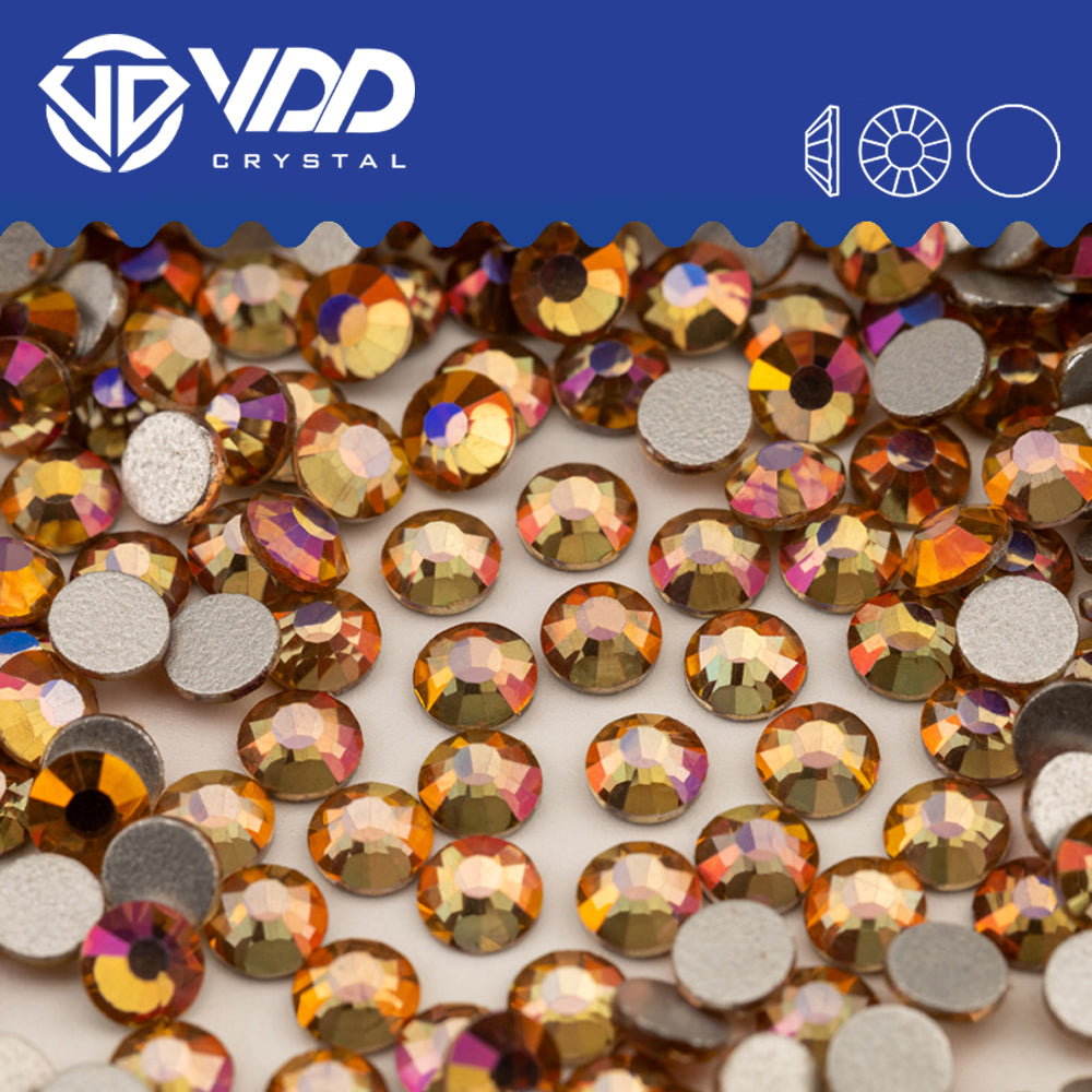 VDD 357 Magma-Hibiscus Non-hotfix Rhinestones High Quality Glass Crystal Flatback Strass Stones YZ-357