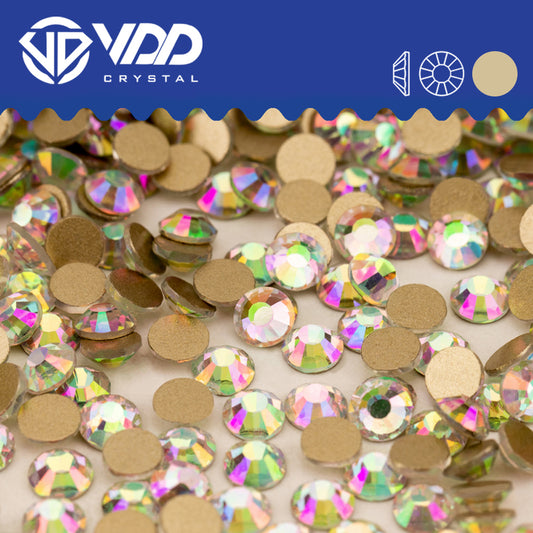 VDD  222 Spring Bloom  Gold-Back Rhinestones High Quality Glass Crystal Flatback Strass Stones JD999-222