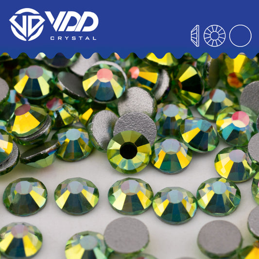 VDD 432 Glitz-Peridot Non-hotfix Rhinestones High Quality Glass Crystal Flatback Strass Stones YZ-432