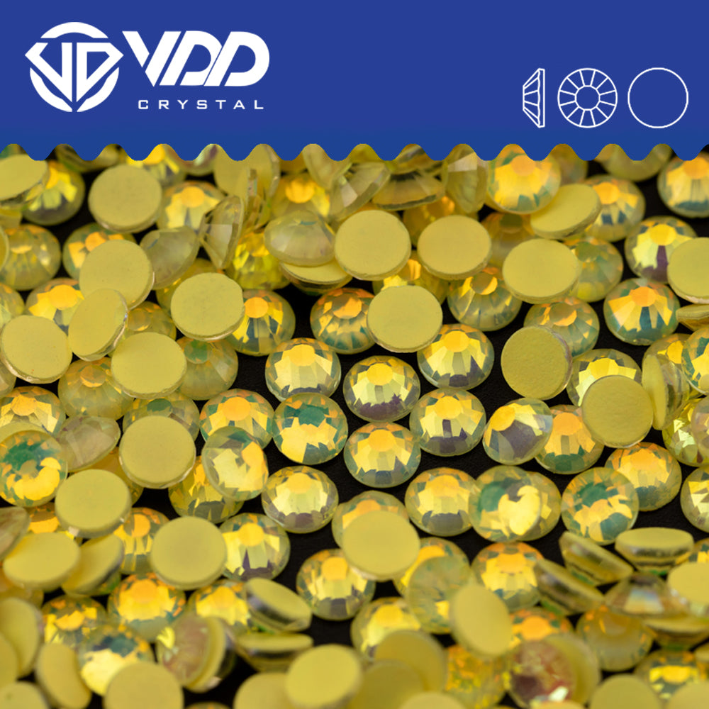 VDD 406 Yellow Nebula Non-hotfix Rhinestones High Quality Glass Crystal Flatback Strass Stones YZ-406