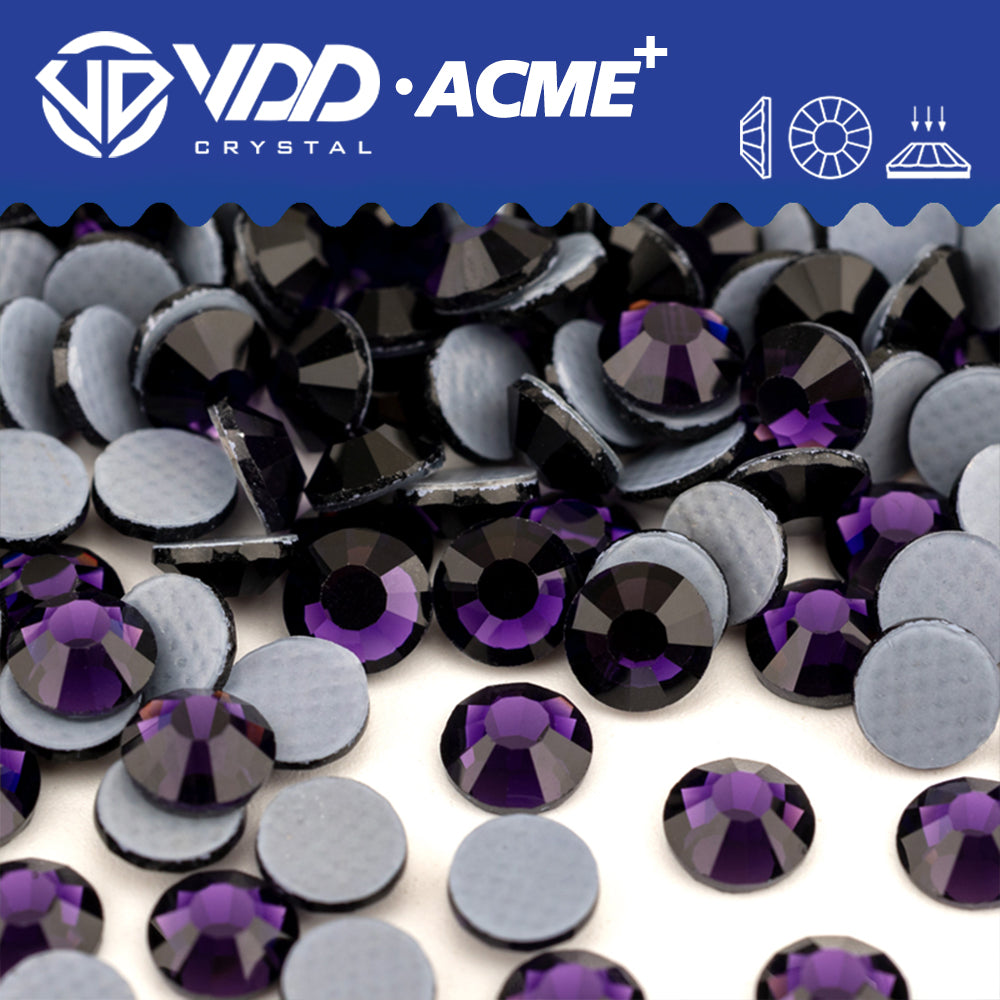 VDD 052 Eggplant  ACME+ Hot-Fix Rhinestones High Quality AAAAA Glass Crystal Flatback Strass Stones ACME-052