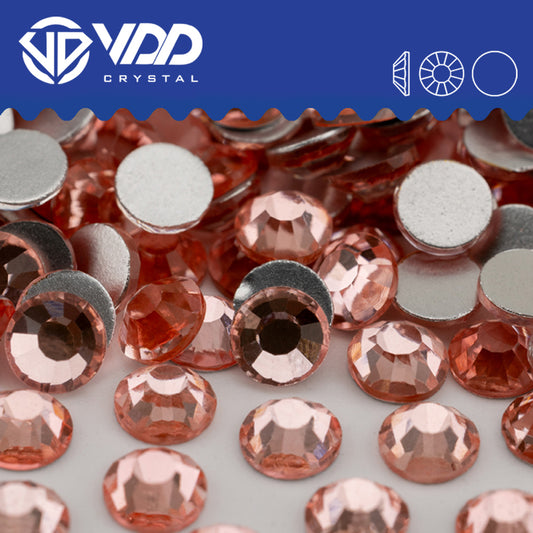 VDD 135 Salmon Non-hotfix Rhinestones High Quality Glass Crystal Flatback Strass Stones YZ-135