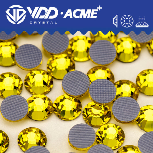 VDD 005 Citrine ACME+ Hot-Fix Rhinestones High Quality AAAAA Glass Crystal Flatback Strass Stones ACME-005