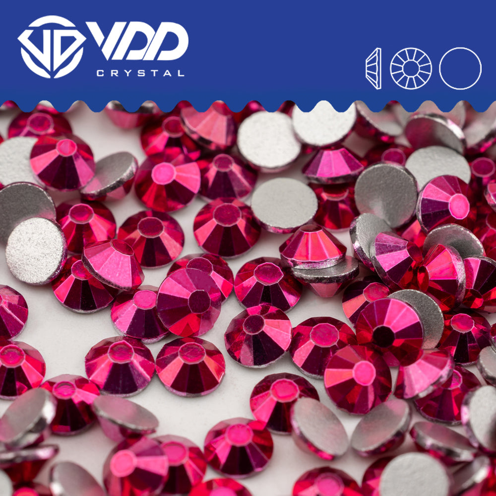 VDD 160 Metallic Rose Non-hotfix Rhinestones High Quality Glass Crystal Flatback Strass Stones YZ-160