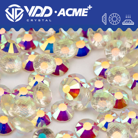 VDD 057 Transparent AB  ACME+ Hot-Fix Rhinestones High Quality AAAAA Glass Crystal Flatback Strass Stones ACME-057