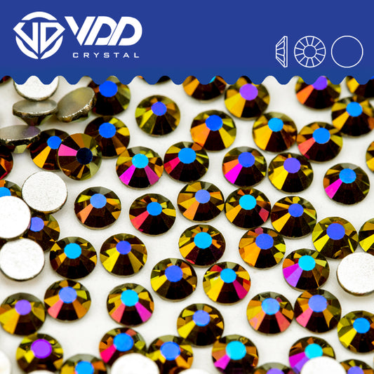 VDD 165 Magic Purple Gold Non-hotfix Rhinestones High Quality Glass Crystal Flatback Strass Stones YZ-165