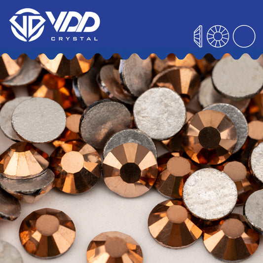 VDD 069 Rose Glod Non-hotfix Rhinestones High Quality Glass Crystal Flatback Strass Stones YZ-069
