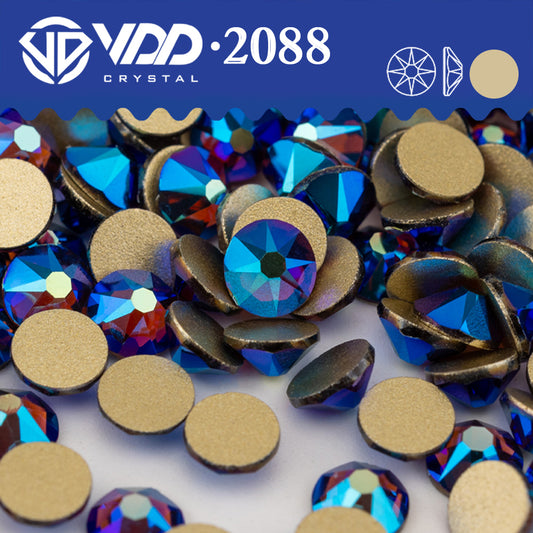 VDD 081 Amethyst AB 2088 Non-hotfix Rhinestones High Quality AAAAA 8 Big 8 Small Glass Crystal Flatback Strass Stones BD888-081
