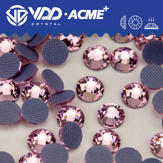 VDD 040 Light Rose ACME+ Hot-Fix Rhinestones High Quality AAAAA Glass Crystal Flatback Strass Stones ACME-040