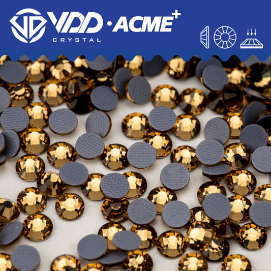 VDD 007 Lt.Co.Topaz ACME+ Hot-Fix Rhinestones High Quality AAAAA Glass Crystal Flatback Strass Stones ACME-007