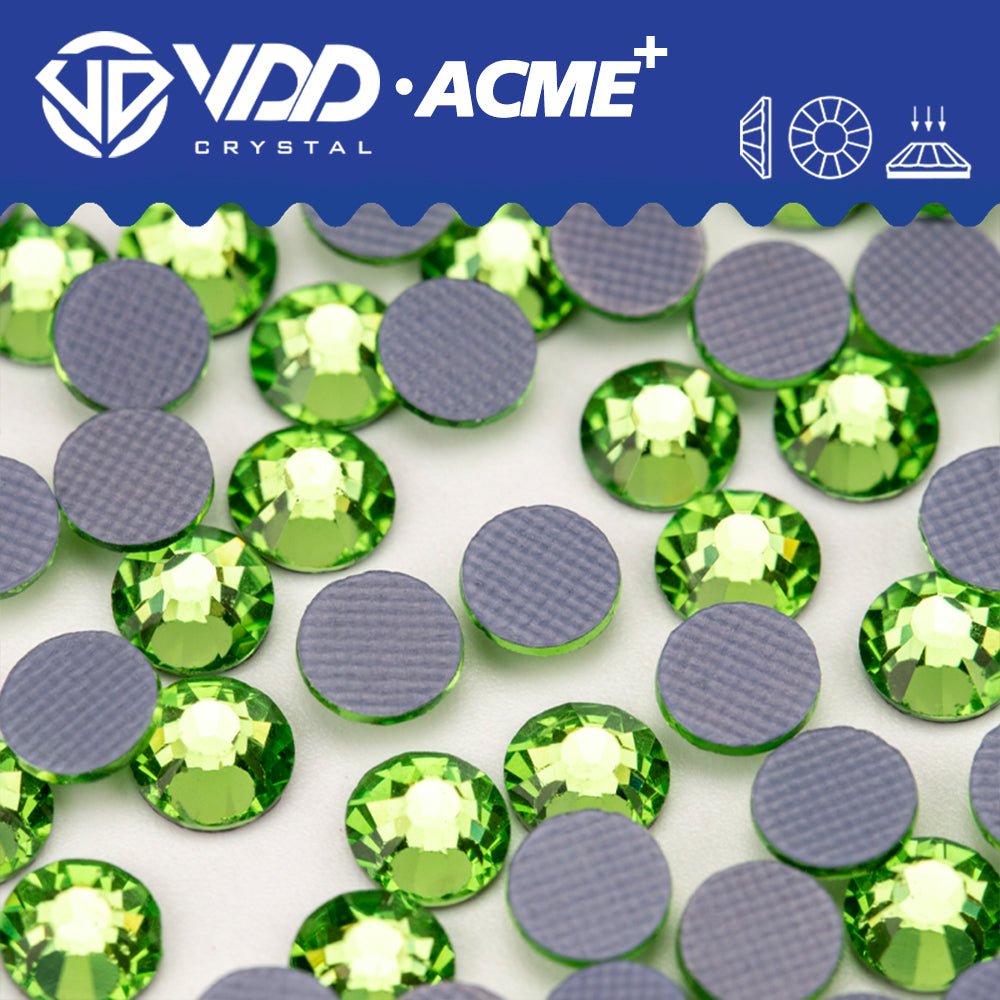 VDD 019 Peridot  ACME+ Hot-Fix Rhinestones High Quality AAAAA Glass Crystal Flatback Strass Stones ACME-019