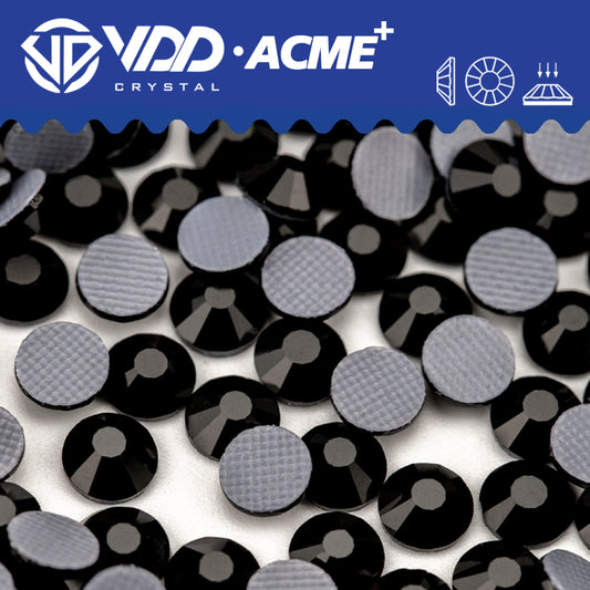 VDD 002 Jet ACME+ Hot-Fix Rhinestones High Quality AAAAA Glass Crystal Flatback Strass Stones ACME-002