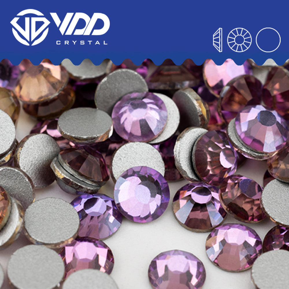 VDD 037 Angel Violet Non-hotfix Rhinestones High Quality Glass Crystal Flatback Strass Stones YZ-037