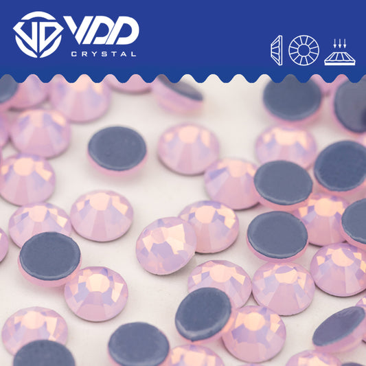VDD 047 Pink Opal  Hot-Fix Rhinestones High Quality Glass Crystal Flatback Strass Stones Hotfix-047