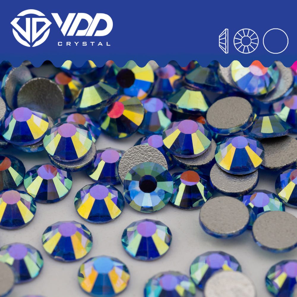 VDD  435 Glitz-Blue Non-hotfix Rhinestones High Quality Glass Crystal Flatback Strass Stones YZ-435