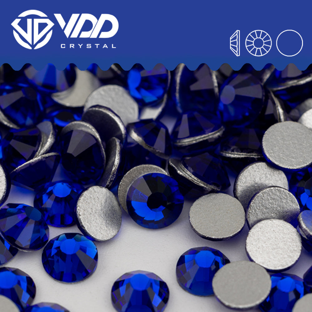 VDD 030 Sapphire Non-hotfix Rhinestones High Quality Glass Crystal Flatback Strass Stones YZ-030