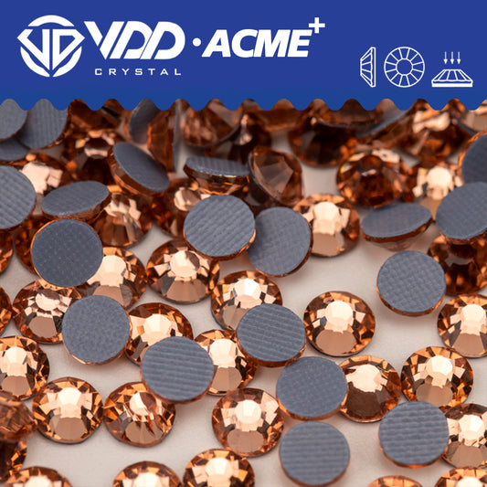 VDD 010 Light Peach ACME+ Hot-Fix Rhinestones High Quality AAAAA Glass Crystal Flatback Strass Stones ACME-010