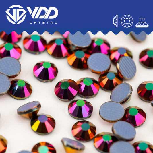 VDD  070 Magic Rose Hot-Fix Rhinestones High Quality Glass Crystal Flatback Strass Stones Hotfix-070
