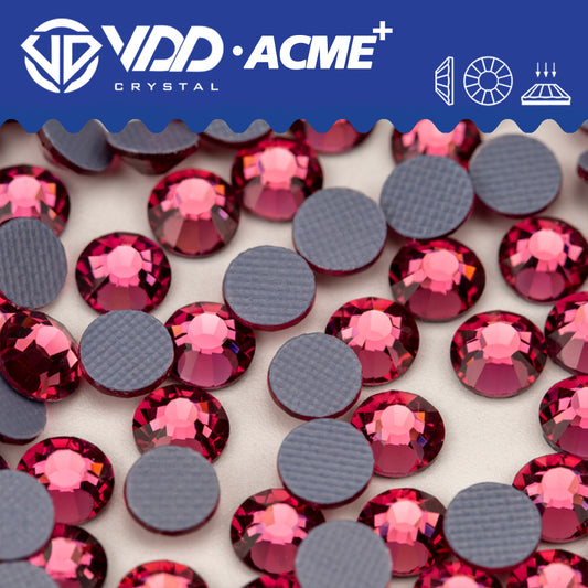 VDD 041 Rose ACME+ Hot-Fix Rhinestones High Quality AAAAA Glass Crystal Flatback Strass Stones ACME-041