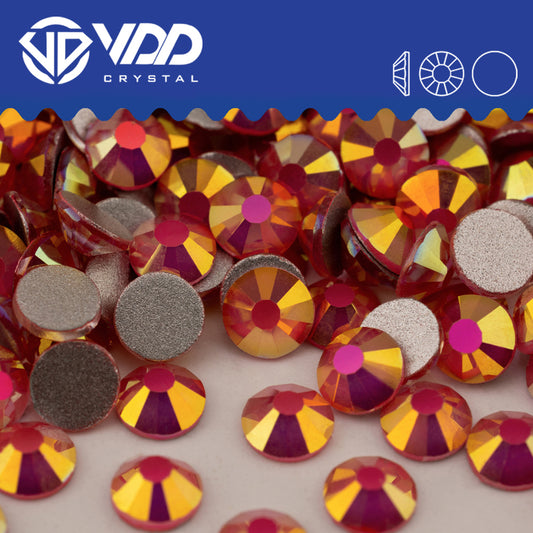 VDD 487 Gleam-Rose Non-hotfix Rhinestones High Quality Glass Crystal Flatback Strass Stones YZ-487