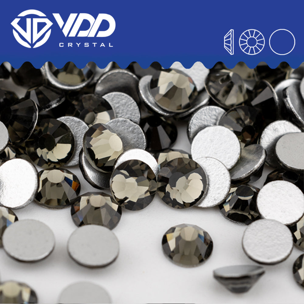 VDD 003 Black Diamond Non-hotfix Rhinestones High Quality Glass Crystal Flatback Strass Stones YZ-003