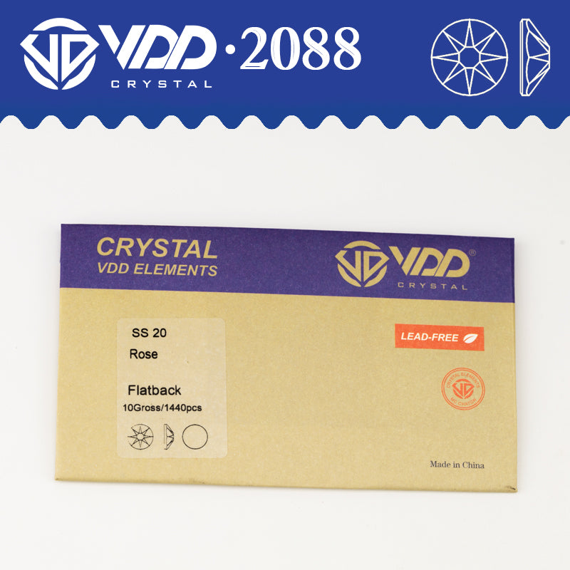 VDD 048 Chalk White SS16-SS30 High Quality 2088 Rhinestones Crystal 8 Big 8 Small Flatback Stones DIY Crafts Nail Art Decoration