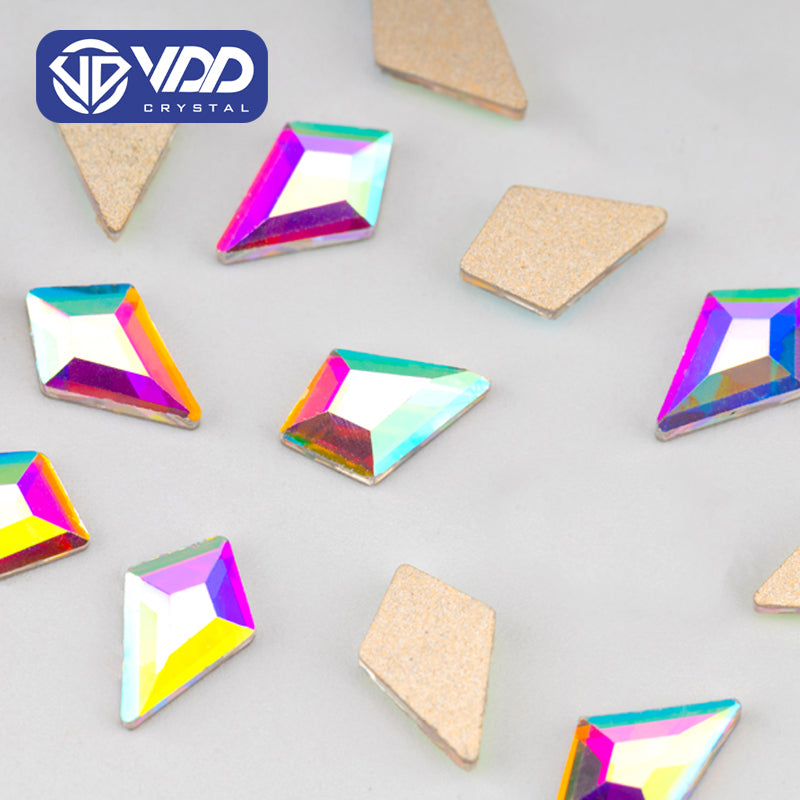 VDD 5x8mm - SAB10 100/500/1440Pcs Glass Shape Crystal Rhinestones Crystal AB Flatback Glitter Stones For DIY Nail Art Decorations SAB Series