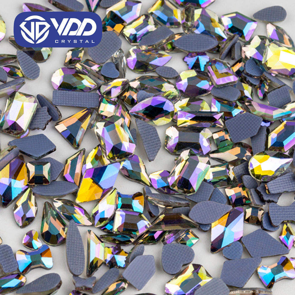 VDD  Shining Night  AAAAA Top Quality 100/500Pcs Mix Shape Glass Hotfix Crystal Rhinestones Flatback Stones DIY Crafts Dress Clothes Decorations