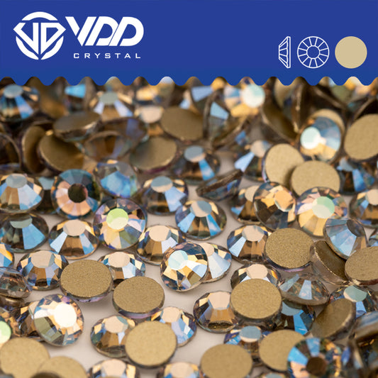 VDD  223 Sea Light Gold-Back Rhinestones High Quality Glass Crystal Flatback Strass Stones JD999-223