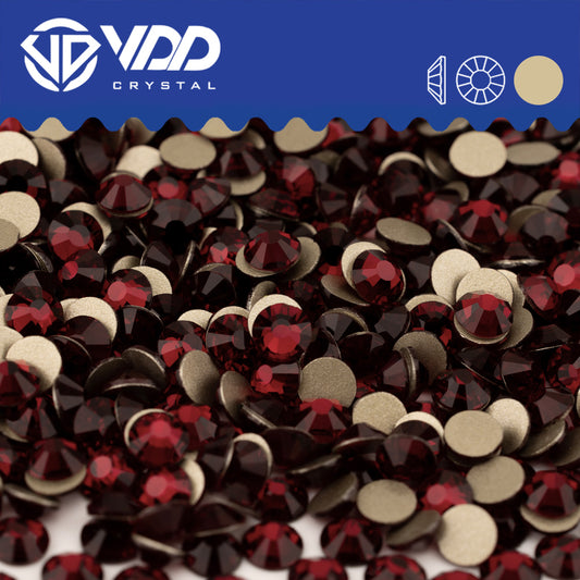 VDD 014 Garnet Gold-Back Rhinestones High Quality Glass Crystal Flatback Strass Stones JD999-014