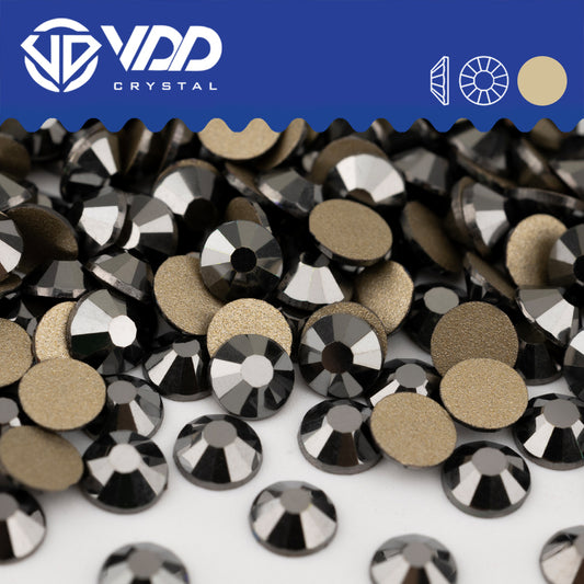VDD 065 Hematite Gold-Back Rhinestones High Quality Glass Crystal Flatback Strass Stones JD999-065