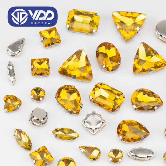 VDD  Topa Multi Shape Mix Size Glass Sew on Rhinestones Crystal Flatback Stones For DIY Shoes Accessories
