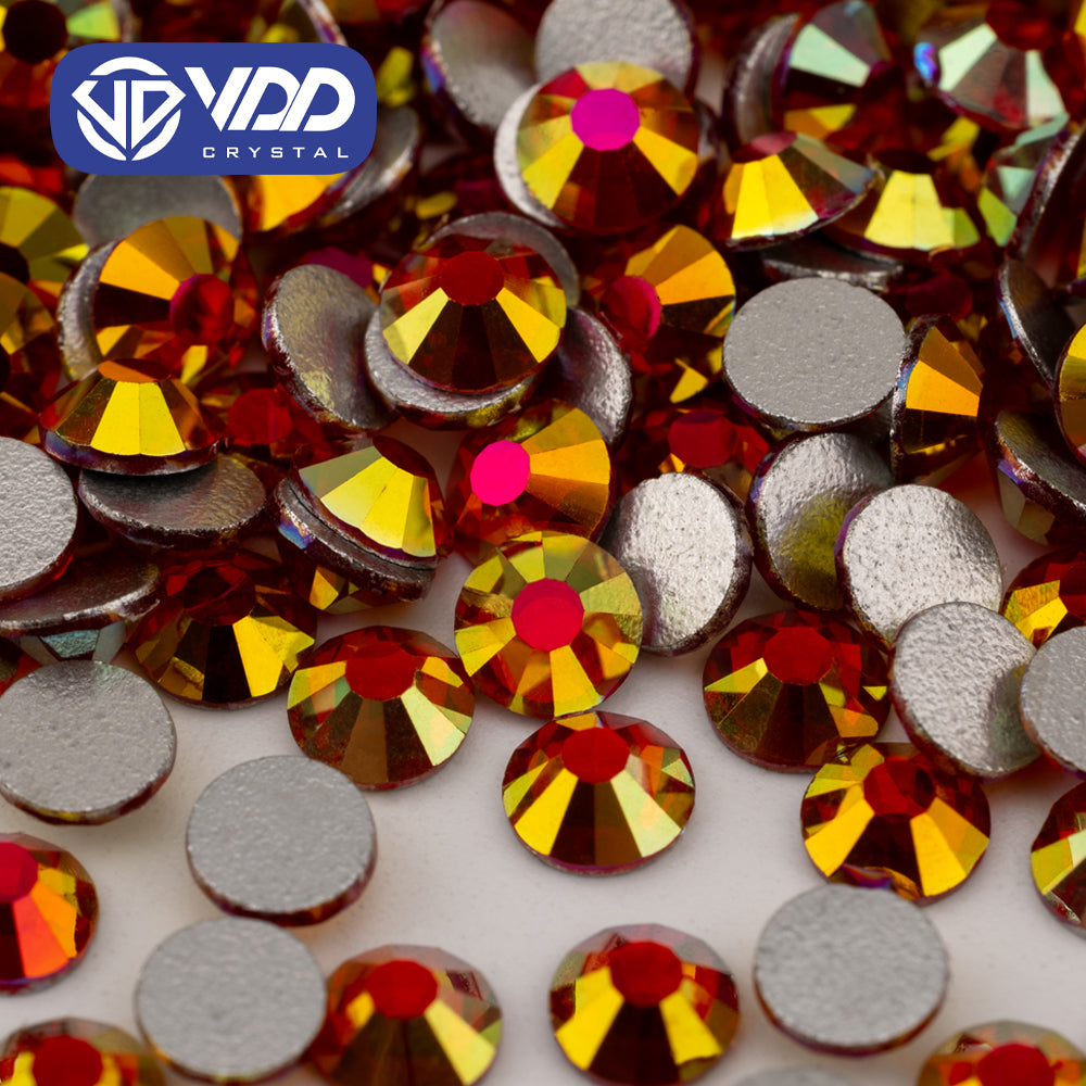 VDD 437 Glitz-Ruby SS4-SS30 High Quality Glass Rhinestones Crystal Flatback Strass Diamond Stones For DIY Nail Art Accessories
