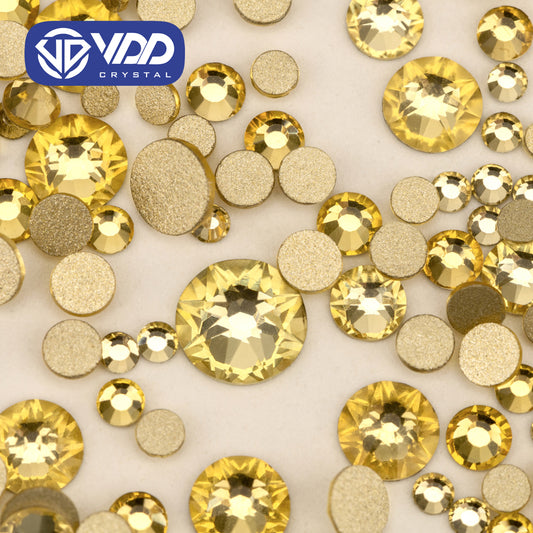 VDD 004 Jonquil Wholesale Mix Size SS6-SS30 High Quality Glass 2088 Rhinestones Crystal Gold Flatback Strass Stones Nail Art DIY Decorations