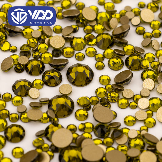 VDD 021 Olivine Wholesale Mix Size SS6-SS30 High Quality Glass 2088 Rhinestones Crystal Gold Flatback Strass Stones Nail Art DIY Decorations