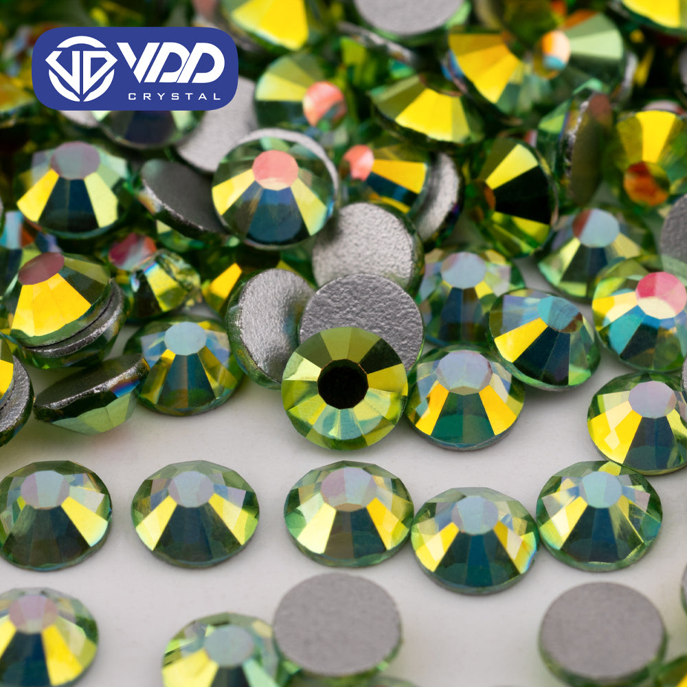 VDD 432 Glitz-Peridot SS4-SS30 High Quality Glass Rhinestones Crystal Flatback Strass Diamond Stones For DIY Nail Art Accessories