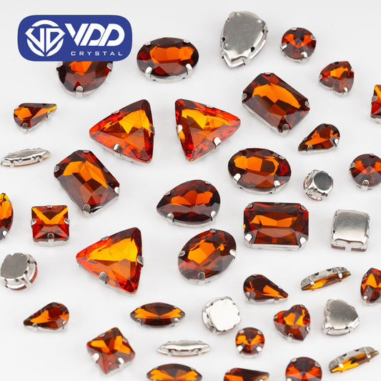 VDD Tawny Multi Shape Mix Size Glass Sew on Rhinestones Crystal Flatback Stones For DIY Shoes Accessories