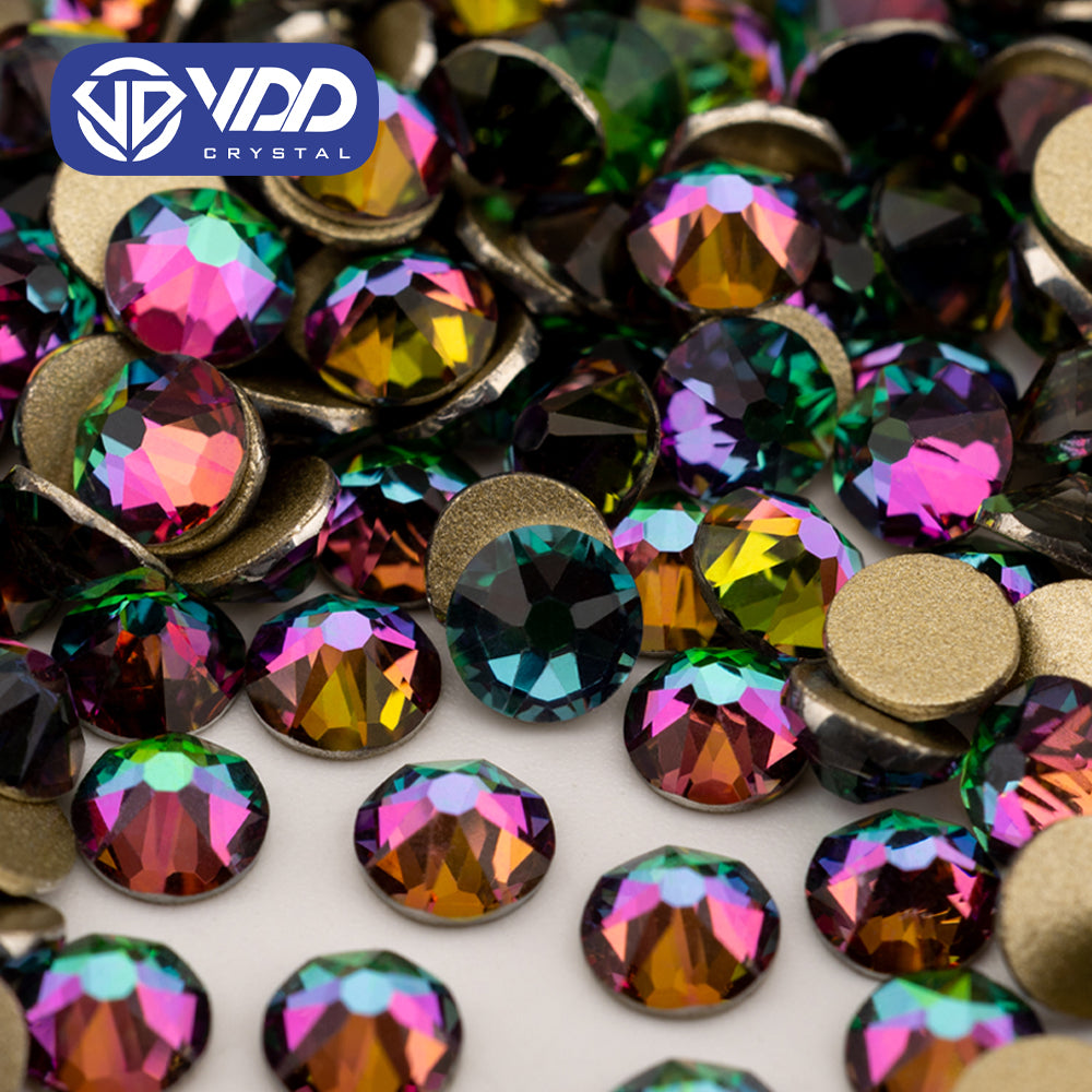 VDD 064 Green Flare SS16-SS30 High Quality 2088 Crystal Rhinestones 8 Big 8 Small Flat Back Diamond For DIY Nail Art Decorations