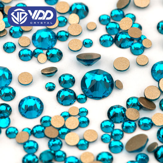 VDD 025 Indicolite Wholesale Mix Size SS6-SS30 High Quality Glass 2088 Rhinestones Crystal Gold Flatback Strass Stones Nail Art DIY Decorations