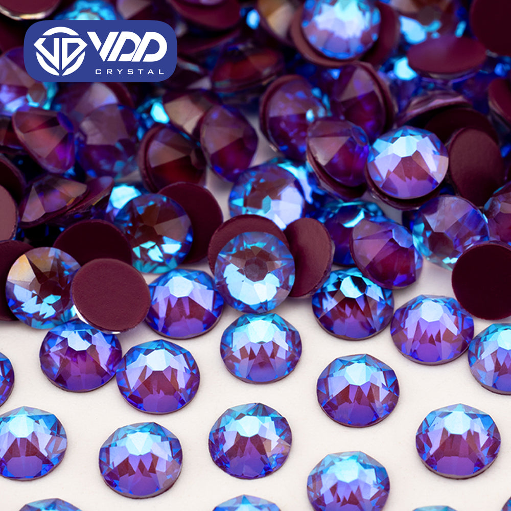 VDD 369 NOS-Eggplant  SS16-SS30 High Quality AAAAA 2088 8 Big 8 Small Rhinestone Flatback Glitter Stone Crafts Nail Art Accessories