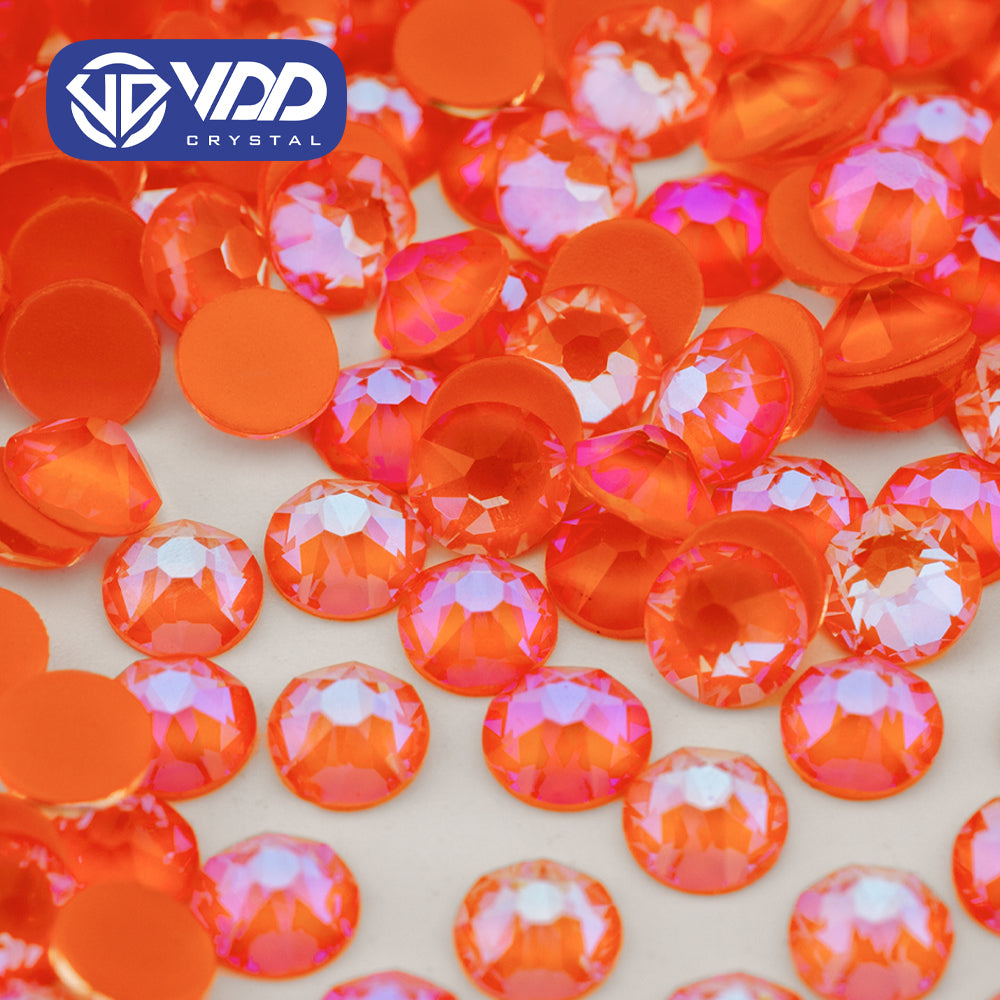 VDD 364 NOS-Oranger  SS16-SS30 High Quality AAAAA 2088 8 Big 8 Small Rhinestone Flatback Glitter Stone Crafts Nail Art Accessories