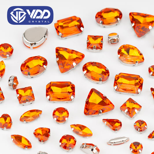 VDD Hyacinth Multi Shape Mix Size Glass Sew on Rhinestones Crystal Flatback Stones For DIY Shoes Accessories