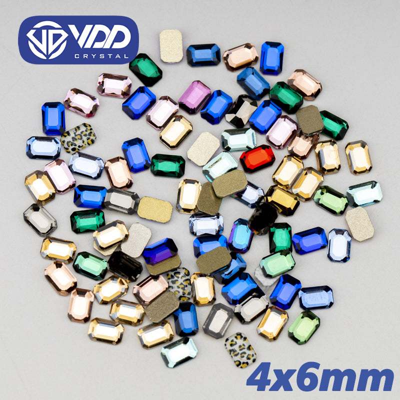 VDD Rectangle Mix Shape Non-hotfix Rhinestones Glass Crystal Flatback Strass Stones Shape